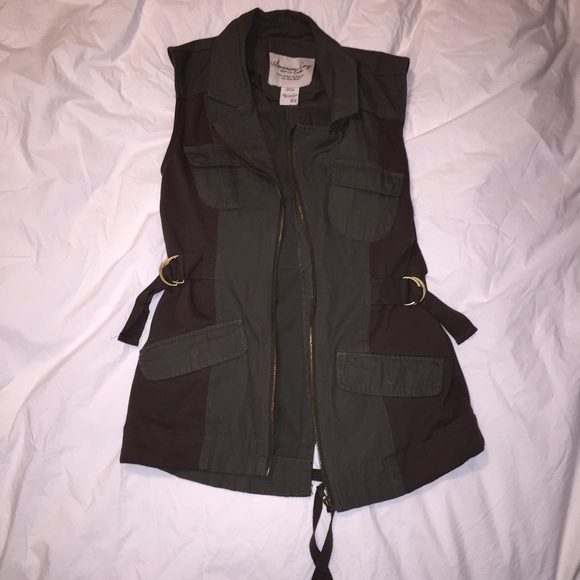 American Rag Jackets & Blazers - American Rag Green Utility Vest